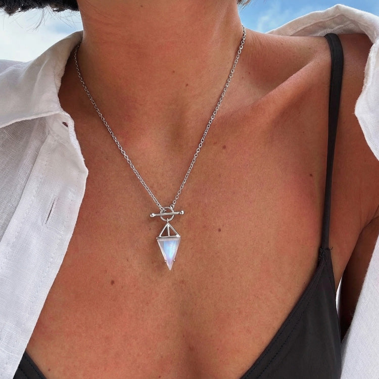 Punk Moonstone Statement Necklace