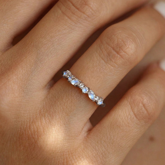 Moonstone Stacking Ring Set