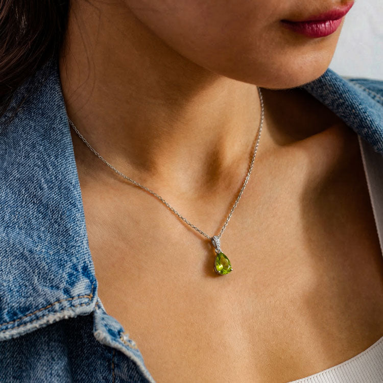 Peridot Necklace - Pear