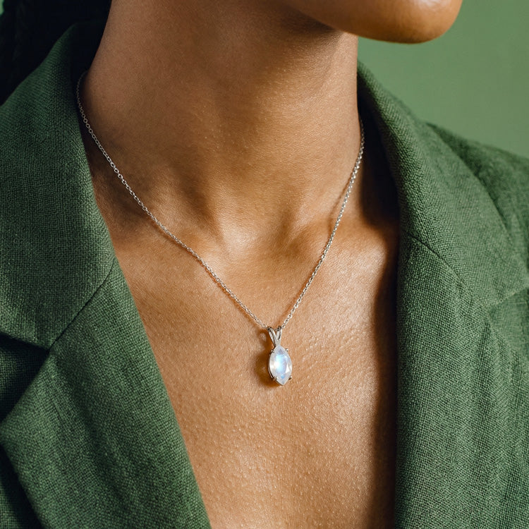 Moonstone Necklace - Marquise